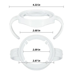 ROPOSY 4 Pack Compatible Baby Bottle Handles for Philips Avent Natural Baby Bottles,Baby Bottle Holder - White