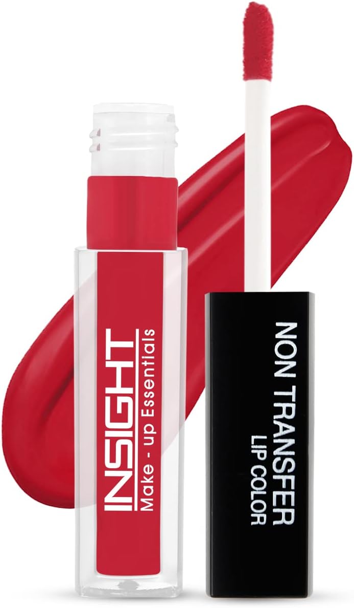 Insight Cosmetics Non Transfer Liquid Lipstick |Matte Texture|12Hrs Waterproof|Smudge Proof |Toxic Free |Vegan|Longwear, 4ml (18 Red Premiere, 4 ml)