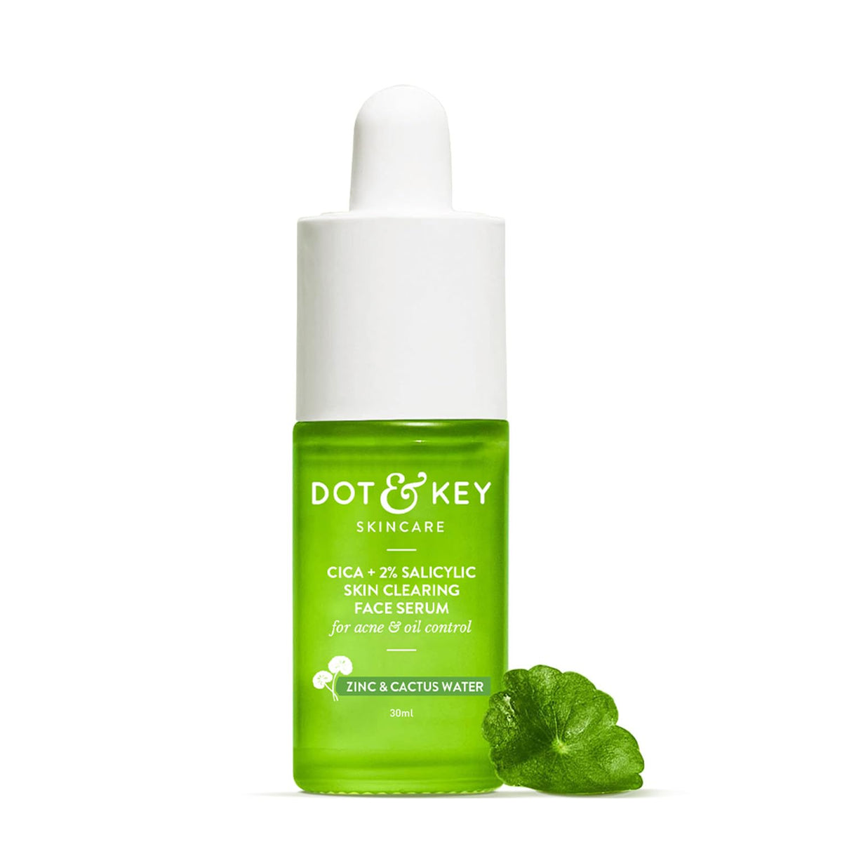 Dot & Key 2% Salicylic Acid + Cica Anti Acne Serum with Zinc | Salicylic Acid Serum for Acne and Dark Spots | Serum for Oily Acne Prone Skin & Sensitive Skin | Oil-Free & Non Comedogenic | 30 ml