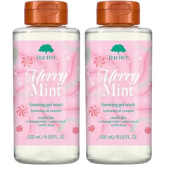 Tree Hut Merry Mint Foaming Gel Wash, Moisturizing & Hydrating Body Wash with Shea Butter, Gently Cleanses for Soft, Fresh & Radiant Skin, 18 fl oz (Pack of 2)
