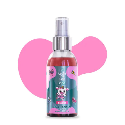 Leche Pal Pelo Kids - Sweet Hair Splash Perfume with Amino Acids, Provitamin B5 - Long-Lasting Fragrance for Soft Hair - 4 oz