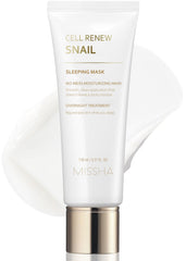 Missha Cell Renew Snail Sleeping Mask, Overnight Face Mask with Snail Slime Extract for Acne Scars, Wrinkles, Redness & Dull Skin - 110ml
