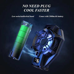 Phone Cooler with Rechargeable Battery for Gaming Portable phone Cooling Heatsink Fan Mobile Phone Radiator with LED Temperature Display/Universal Clamp/RGB LEDS mobile cooling fan