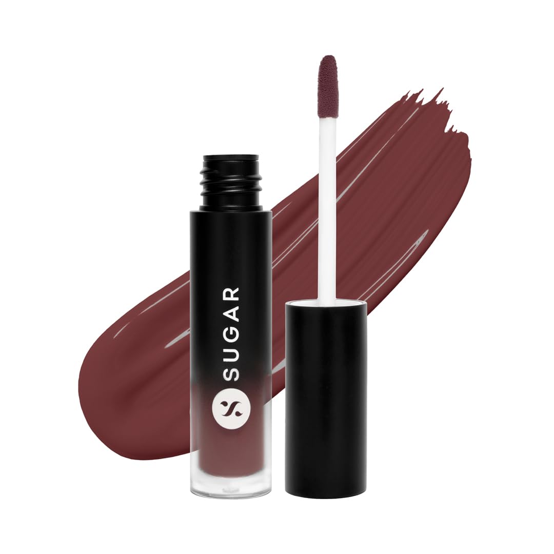 Sugar Cosmetics 24+ Hour Mousse Lip Cream | Waterproof & Smudge Proof | 5ml - 13 VanDyke Brown