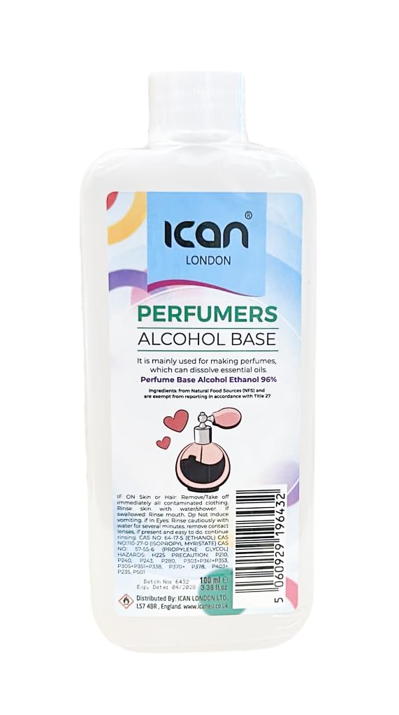 ican London Perfumers Alcohol Base DIY Perfume Base Make your own Perfume 100ml