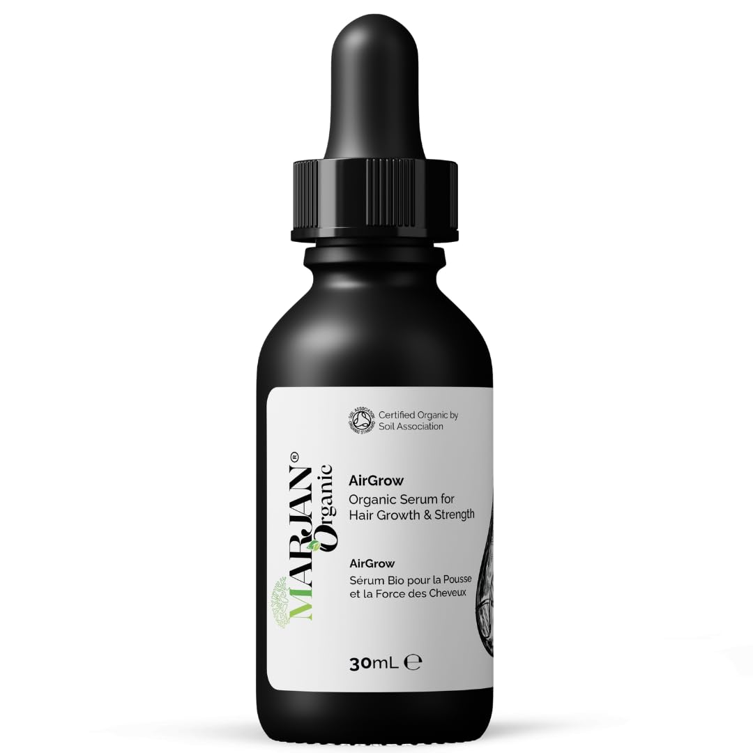 Organic Hair Growth Oil Serum 30ml | Strengthening Treatment with Organic Castor, Jojoba, Hemp Seed, Avocado & Sesame Oils + Essential Oils (Cedarwood Atlas, Peppermint, Tea Tree, Lavender, Niaouli