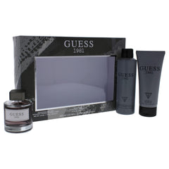 GUESS 1981 Eau de Toilette 100 ml + Shower Gel 200 ml+ Body Spray 226 ml, Gift Set for Men