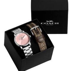 Coach GRAND Women's Watch, Analog-Pink / Silver