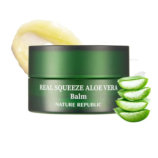 Nature Republic Real Squeeze Aloe Vera Balm – Skin Relief & Moisturizing Multi Balm Hydrating Glow for Face and body, 25g / 0.88oz