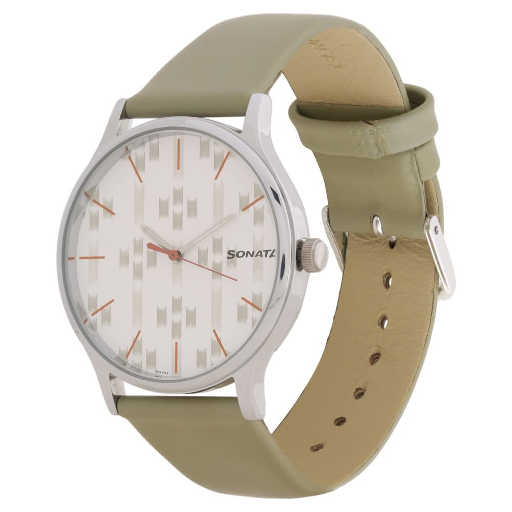 Sonata KnotMen Watch - 77105SL06, Green Ceramic, strap