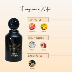 Royal Oud Perfumes Black Tiger - Citrusy, Spicy & Woody Luxury Men's Fragrance from Dubai (100 ml)