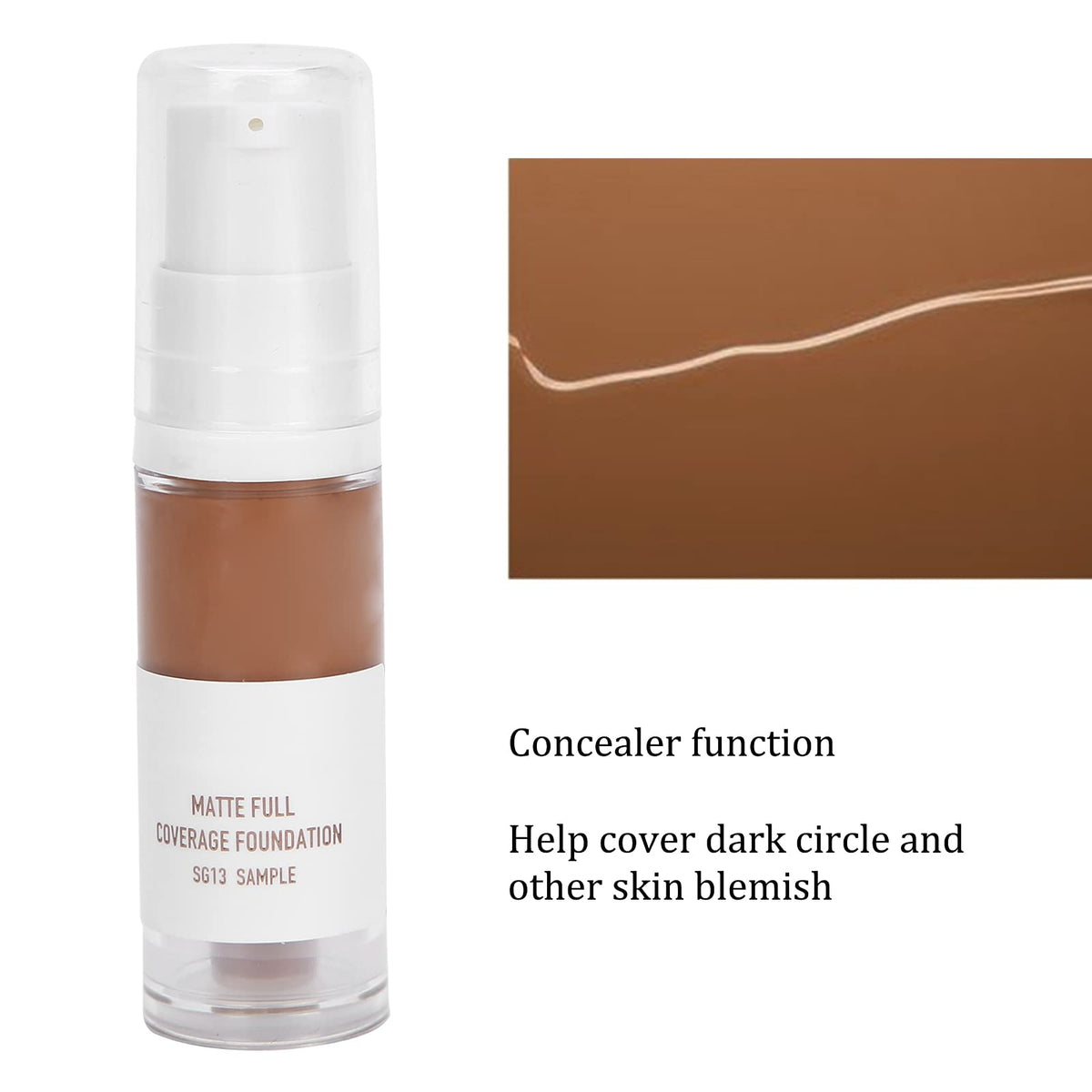 Matte + Liquid Foundation Makeup, 30ml SPF30 Sunscreen Blemish Covering Concealer, Liquid Foundation Oil Control Concealer Matte Foundation(11)