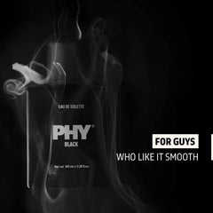 Phy Black | Eau de Toilette | Indian Oud + Sichuan Pepper | The scent of luxury | Bold & Confident | Long-lasting perfume for Men | Premium Fragrance | 100 ml