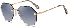 AEVOGUE Sunglasses For Women Oversized Rimless Diamond Cutting Lens Sun Glasses AE0534