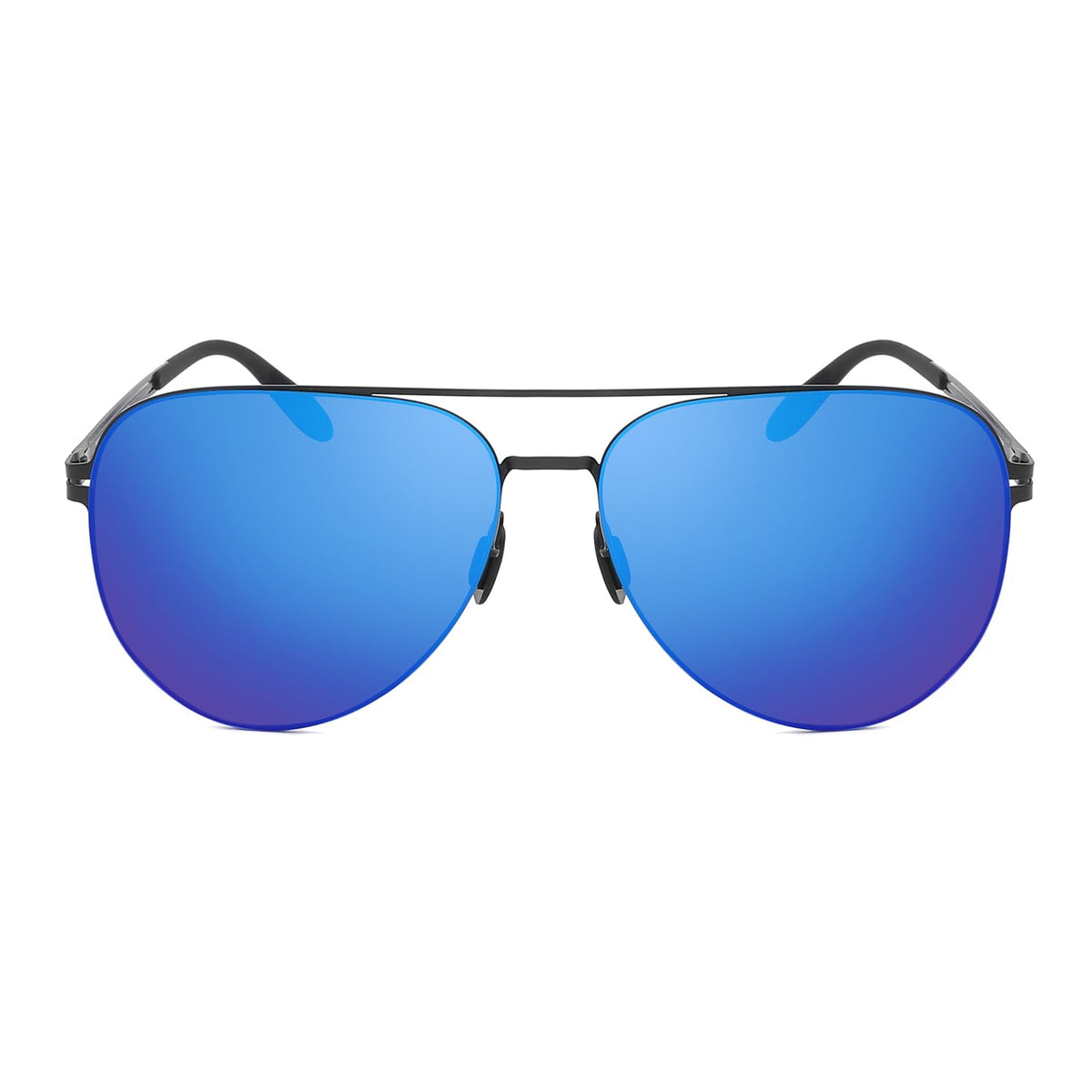 PUKCLAR Polarised Men Sunglasses Pilot Sunglasses Lightweight Stainless Steels Frame Retro Sun Glasses with UV400 for Driving, Fishing, Hiking
