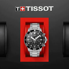 Tissot Mens Seastar 660/1000 Stainless Steel Casual Watch Grey , Silver