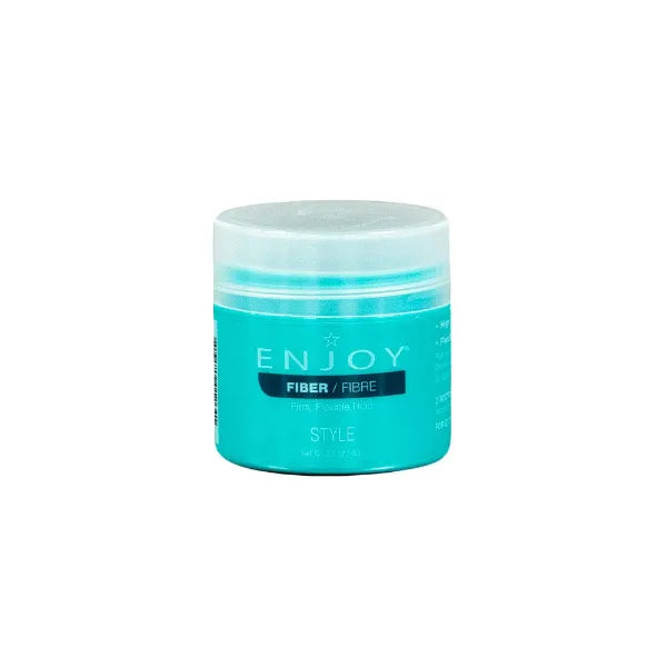 Enjoy Fiber Styling Gel, Firm Flexible Hold, Matte Finish, Easy Rinse, Castor Oil infused, Color-Safe, For Men & Women - 2.1 Oz