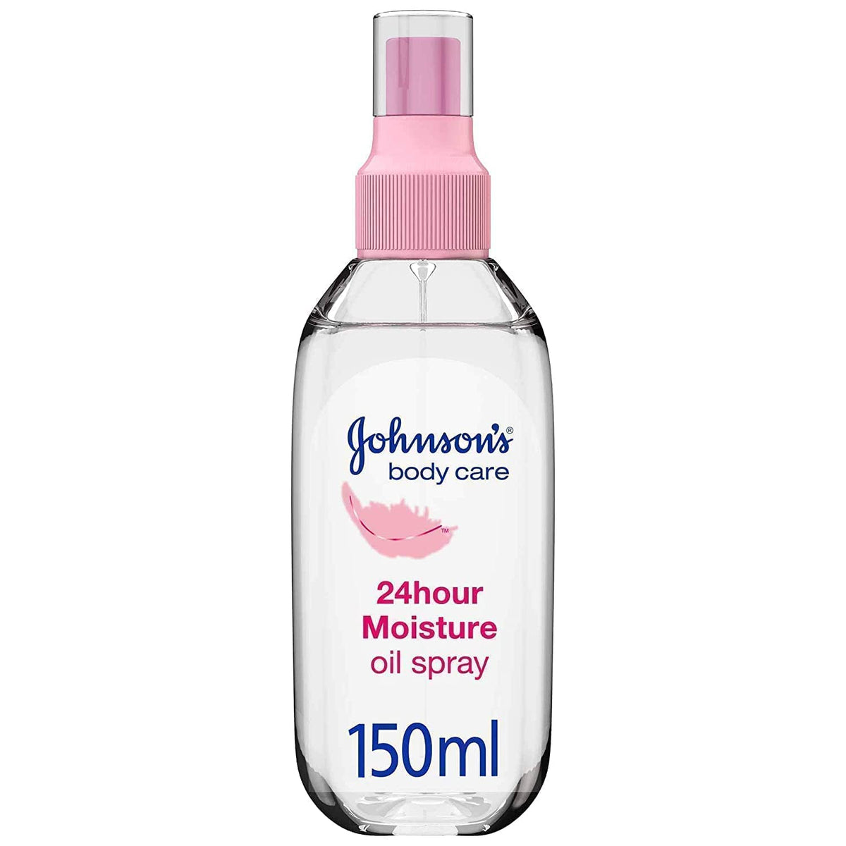 Johnson's Body Oil Spray, 24 HOUR Moisture, Baby Oil Spray Ideal for Baby Massage and as Moisturiser for Dry Skin to Soften Hands and Body, 150ml