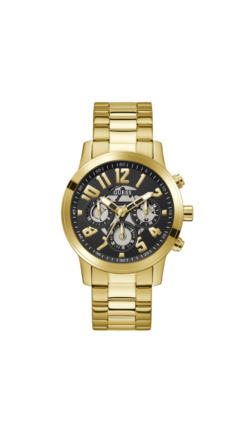 GUESS Men's 44mm Watch - Black Bracelet Black Dial Black Case