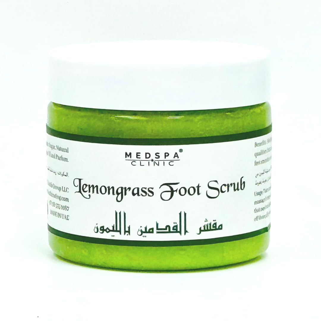 MedspaClinic Lemongrass Foot Scrub | Refresh and Revitalize Tired Feet - 300g