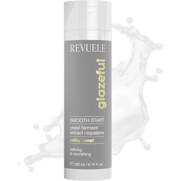 REVUELE Smooth Start Milky Toner, 6.76 fl.oz – Hydrating & Exfoliating Face Toner with Niacinamide, Yeast Ferment Extract & Squalane for Soft, Smooth, Radiant Skin