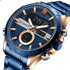 CURREN Blue Analog-Digital Watch - for Men Wrist Watch CR-8384 - Blue
