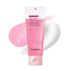 Hanskin PDRN Hyaluron Gel to Foam Prep Cleanser 200,000ppm Vegan Pink Lotus PDRN Face Wash Hydrating Low pH Cleanser for Glass Skin Glow, Smooth & Refined Skin Korean Skincare 3.71 fl. oz.