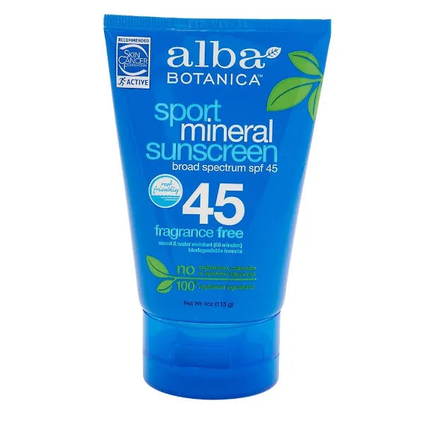 Alba Botanica Mineral Sunscreen Lotion SPF 50, Broad Spectrum, Fragrance Free, 3 Fl Oz