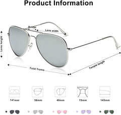 SOJOS Classic Aviator Polarized Sunglasses Mirrored UV400 Lens SJ1054