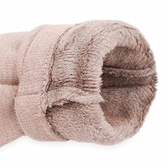 Tomily Womens Touch Screen Phone Fleece Windproof Gloves Winter Warm Wear - Khaki