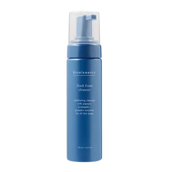 Bioelements Flash Foam Cleanser, Exfoliating Foam Cleanser for Oily, Combination & Dry Skin, Vegan, Gluten Free - - 6.5 fl oz