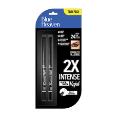 Blue Heaven 2X Intense Kajal Pencil, Black Shock - Pack Of 2 Matte Finish
