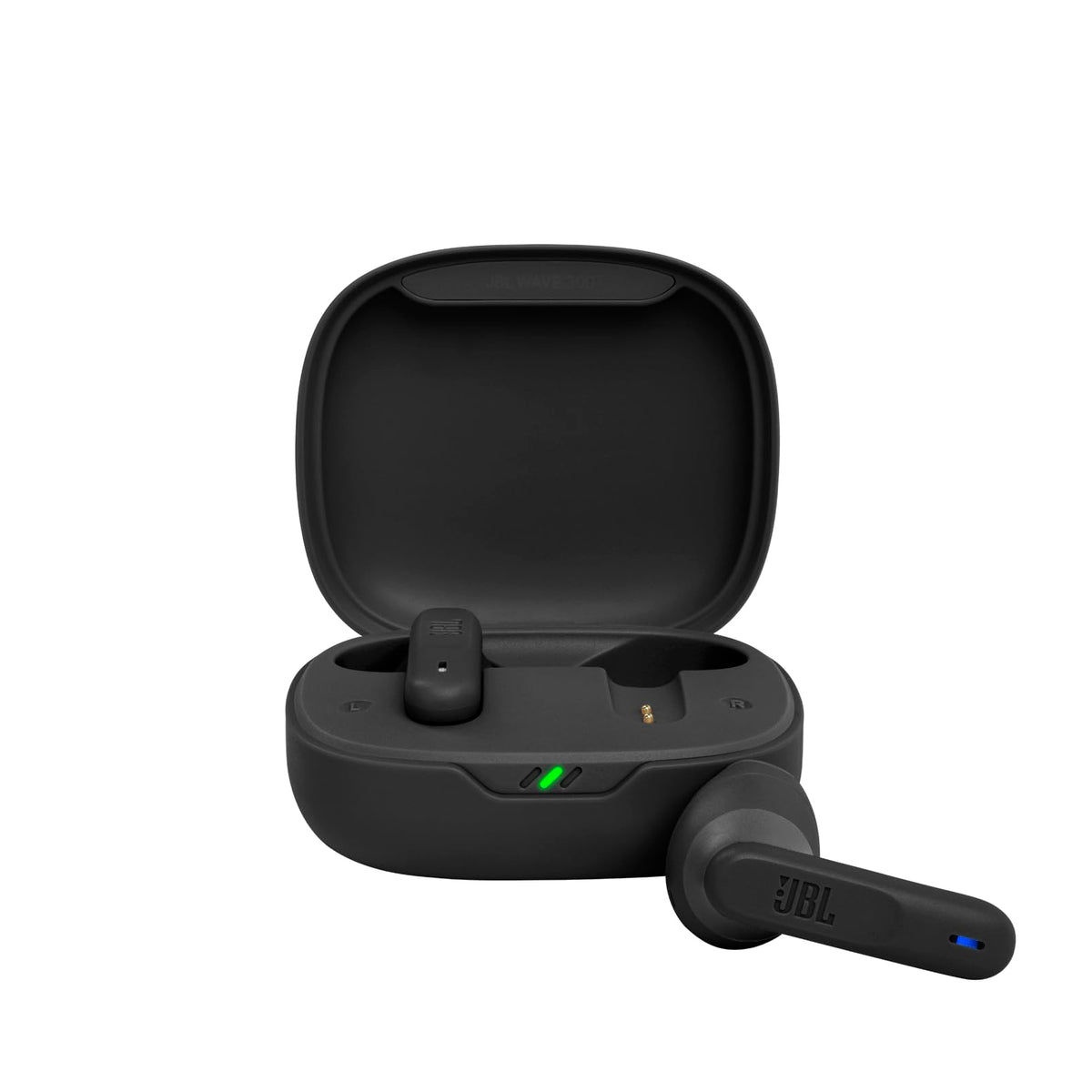 JBL Wave 300TWS True Wireless Earbuds, Deep Bass Sound, 26H Battery, Open-Ear Comfortable Fit, Hands-Free Stereo Call, Dual Connect, Rain Resistant, Voice Assist, Touch Control - Black, JBLW300TWSBLK