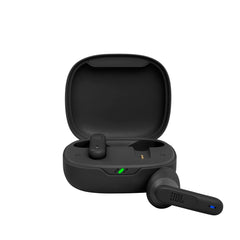 JBL Wave 300TWS True Wireless Earbuds, Deep Bass Sound, 26H Battery, Open-Ear Comfortable Fit, Hands-Free Stereo Call, Dual Connect, Rain Resistant, Voice Assist, Touch Control - Black, JBLW300TWSBLK