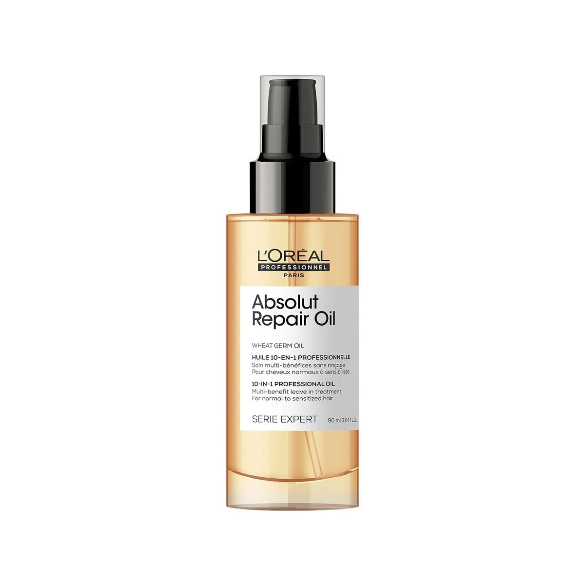 L’Oréal Professionnel | Absolut Repair Oil multi-benefit leave in treatment | For dry and damaged hair | | Repairs & Hydrates Dry, Damaged Hair | With Protein and Gold Quinoa | SERIE EXPERT | 90ml