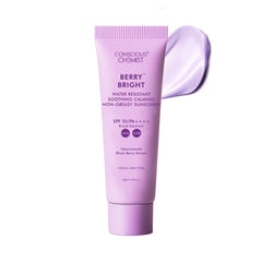 Conscious Chemist® Sunscreen SPF 50 PA++++ 20g For Oily Skin, Gel Sunscreen, Niacinamide Sunscreen with Black Berry Extract, Hybrid Lightweight, Water Resistant, All Skin Types - Berry Bright