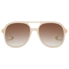 SOJOS Retro Vintage Polarized Sunglasses Double Bridge Brow Bar Square Aviators SJ2174