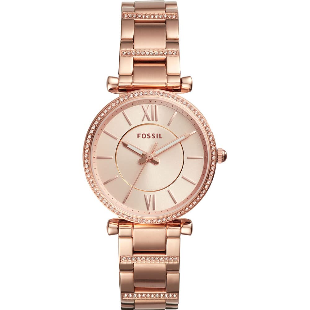 Fossil Casual Analog Rose Gold Dial Rose Gold Stainless Steel Watch for Women - ES4301