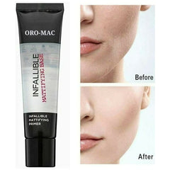 ORO-MAC Combo Studio Face And Body Foundation 120 ml ,Infallible Gel Primer,Studio Fix Concealer (24-Hour)-7 ML With Washable blender Sponge Set of-4