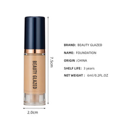 Liquid Foundation Makeup for Combination/Oily Skin SPF 15, Longwear Medium-Full Coverage with Matte Finish, 6 ml, 04