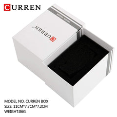 CURREN 8110 Men Japan Quartz Movement Leather Watch Stainless Steel Sport Wrist Watch Relogio Masculino Gift - black white