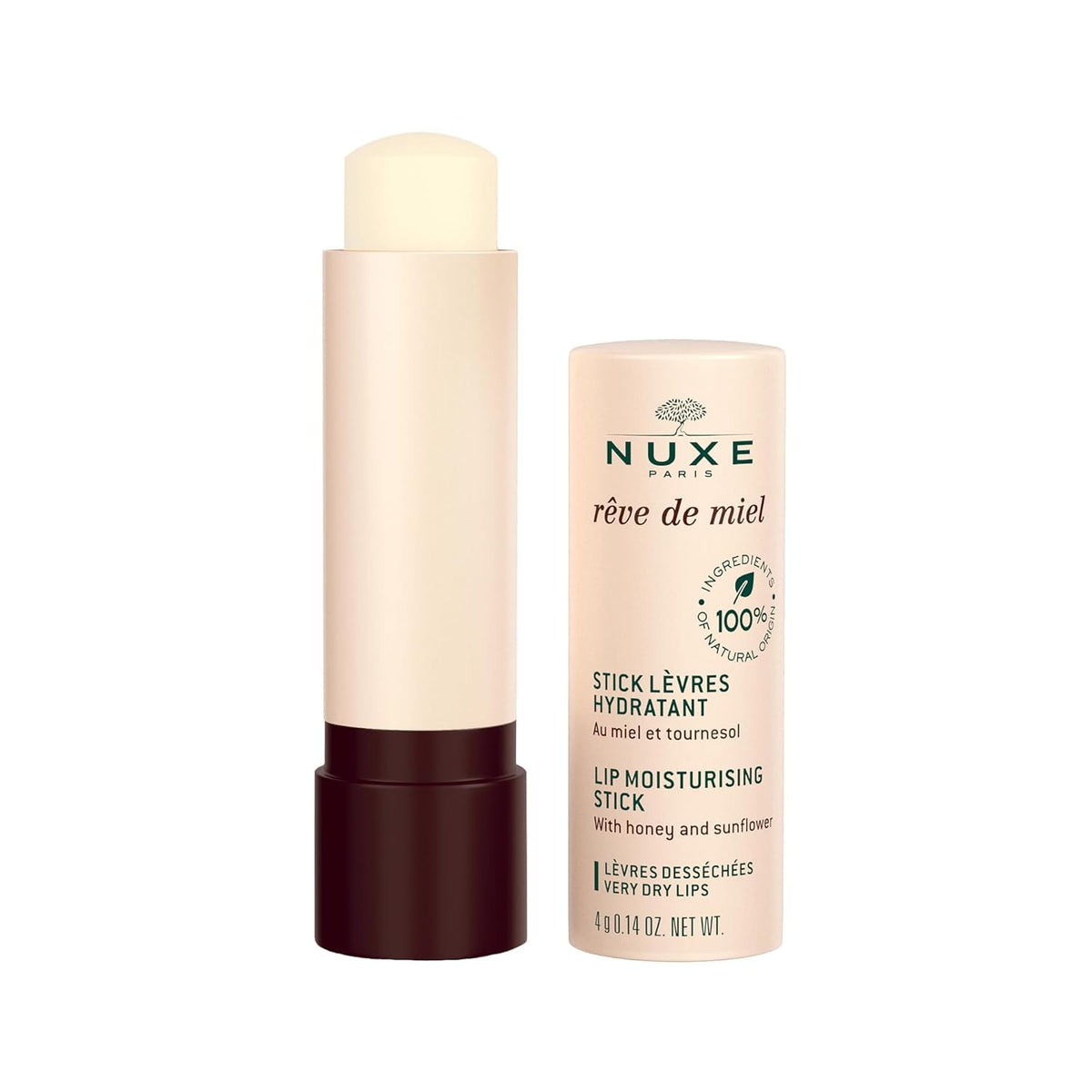Nuxe Reve De Miel Lip Moisturizing Stick For Women, Nourishes and soothes dry, chapped lips- 4 gm