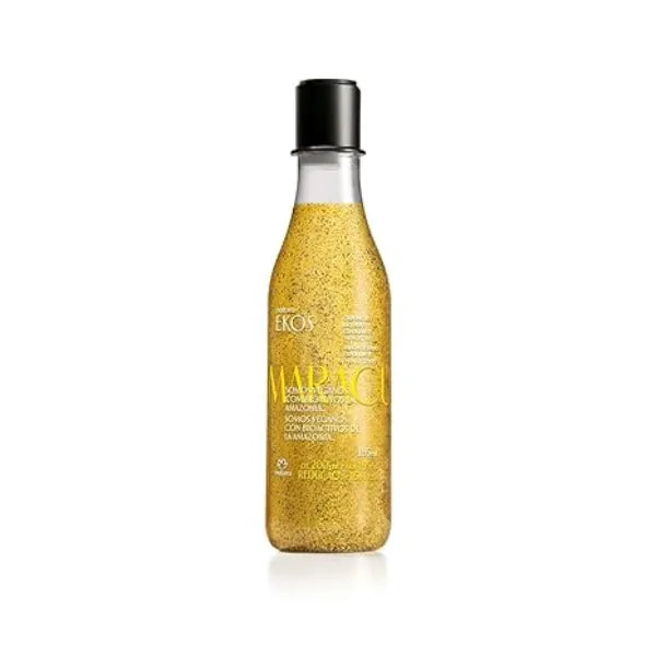 Natura Passion Fruit Soothing Exfoliating Shower Gel Maracujá Oil & Seed Scrub,  Sulfate Free, pH Balanced Body Exfoliant & Cleanser Body Wash Skin Care 6.2 fl oz
