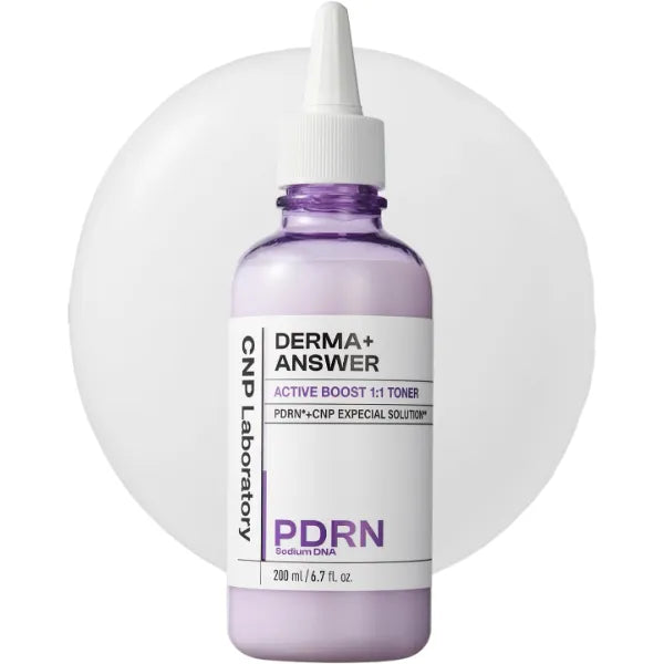 CNP PDRN Active Boost Milky Toner, Salmon DNA Toner with Niacinamide + Rice Water, for Glass Skin, Korean Skincare, 6.7 fl.oz