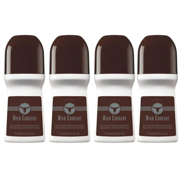 Avon Roll-On Deodorant - Wild Country 2.6 oz. (Pack of 4)