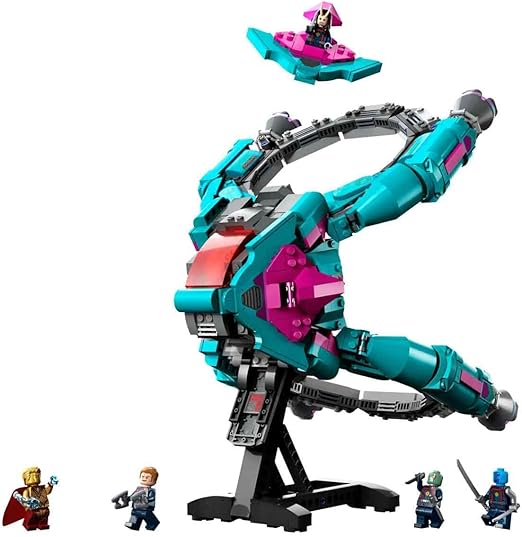 LEGO 76255 Marvel The New Guardians' Ship, Buildable Guardians of the Galaxy Volume 3 Spaceship Toy with Mantis, Drax and Star-Lord Minifigures, Super Hero Set