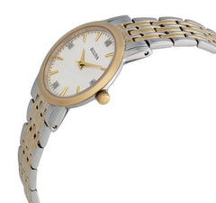 Bulova Classic Quartz Ladies Watch, Stainless Steel Diamond - Two-Tone Yellow Gold