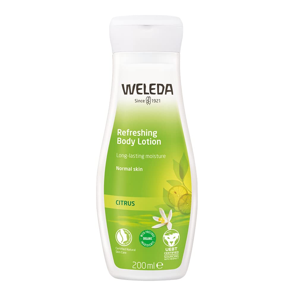 Weleda Bio Citrus Intensive Body Wash with Natural Cosmetics, Intensive Formula, Hot Cultivation and Broad Spectrum with Aloe Vera and Cocosol (1 x 200ml)