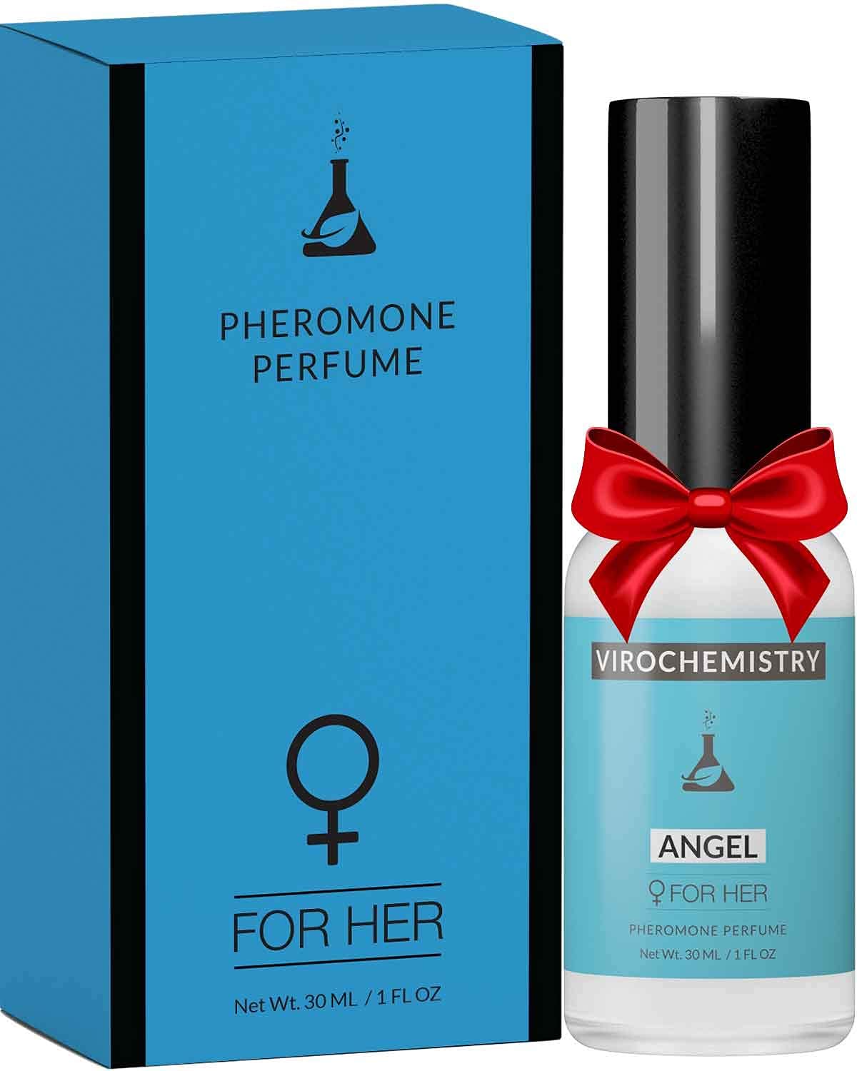 ViralChemistry Pheromones to Attract Men for Women (Angel) - Elegant, Ultra Strength Organic Fragrance Body Perfume (1 Fl. Oz)(Human Grade Pheromones to Attract Men)