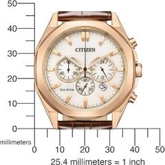 Citizen Eco-Drive Chronograph Ivory White Dial Men's Watch CA4593-15A